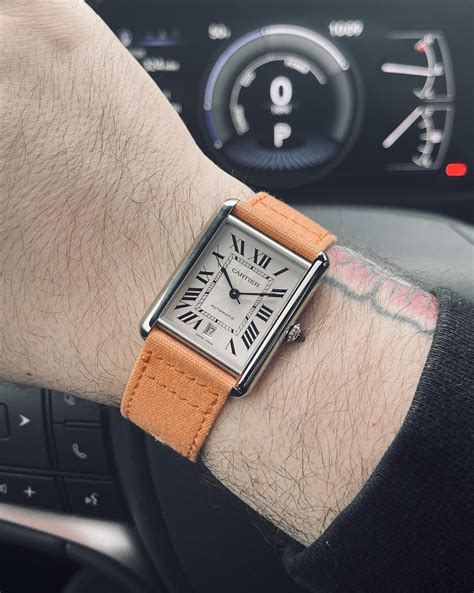 buy cartier leather strap|cartier tank must leather strap.